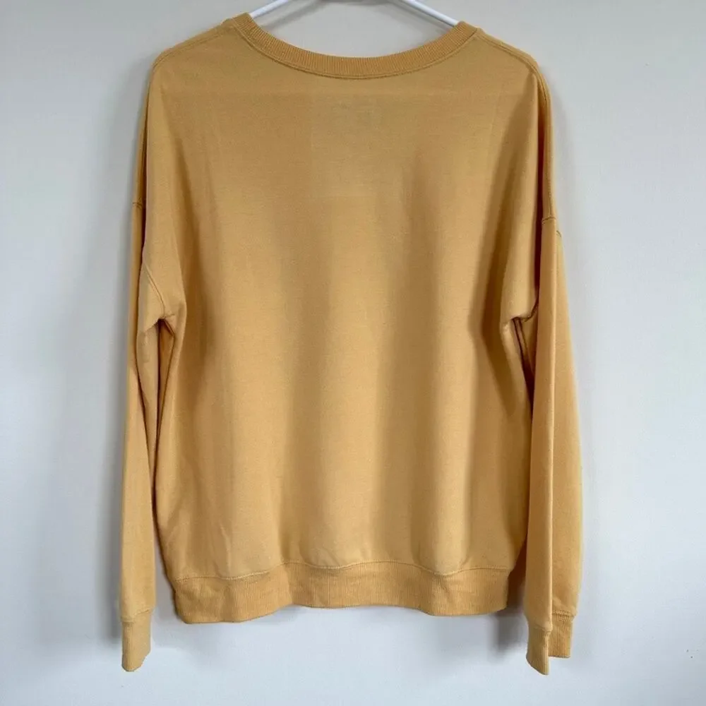 AC/DC Sweatshirt Yellow Long Sleeve Pullover 1979 World Tour Band Reprint SMALL - Picture 7 of 9